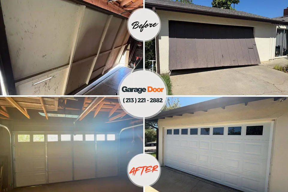 Before and after: garage door repair Coopersburg, PA